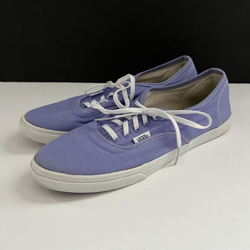 Vans Authentic Classic Lavender Purple Skate Shoes Low Top Lace Men 8.5 Women 10